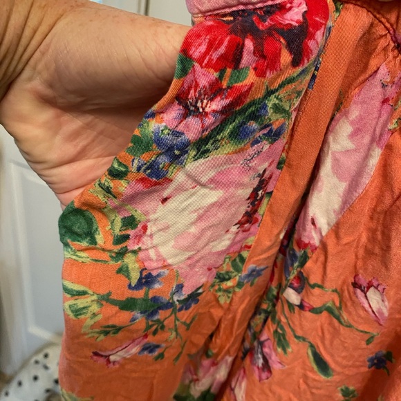 Terra & Sky Colorful Floral Cropped Wide Leg Pants 0X 14W - Picture 4 of 7